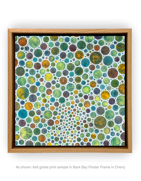 White Circles | Framed Giclee Print on Canvas